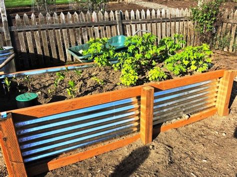 corrugated metal planter box plans|galvanized steel raised garden bed.